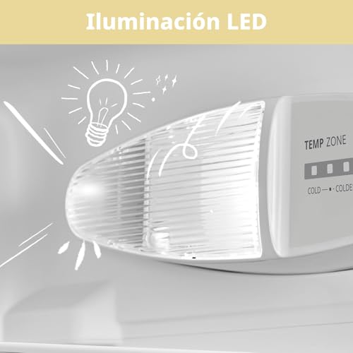 Detalle de Comfee RCD113WH3EU: Frigorífico compacto 113 L con congelador, ideal para estudio u oficina