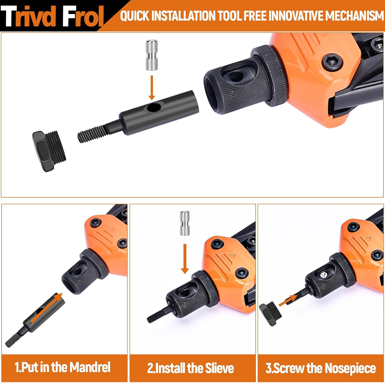 Thumbnail 3 de Trivd Frol 16" Rivet Nut Tool with 281-piece Kit 🛠