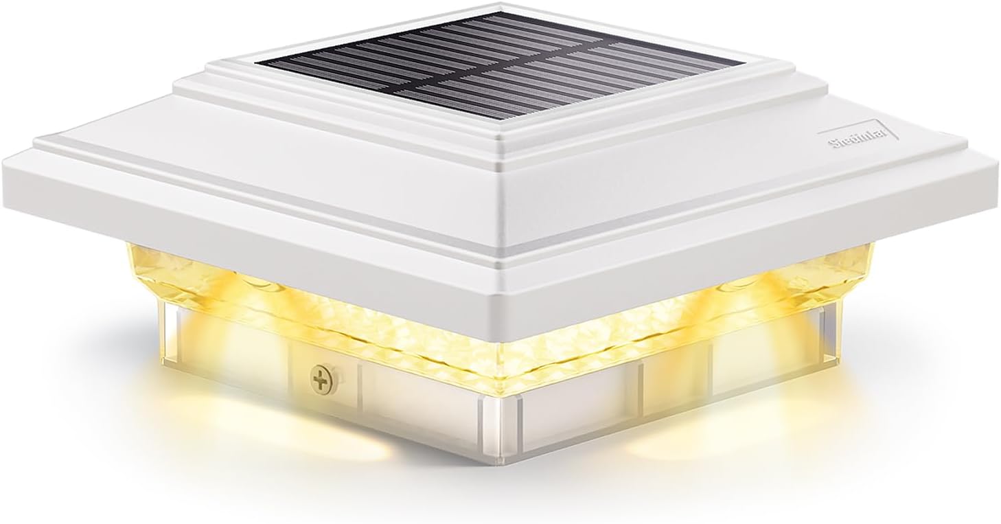 Thumbnail 6 de Siedinlar Solar Post Lights Outdoor IP44, 2 Colour Modes LED Solar Post Cap Lights (1 Pack, Black)