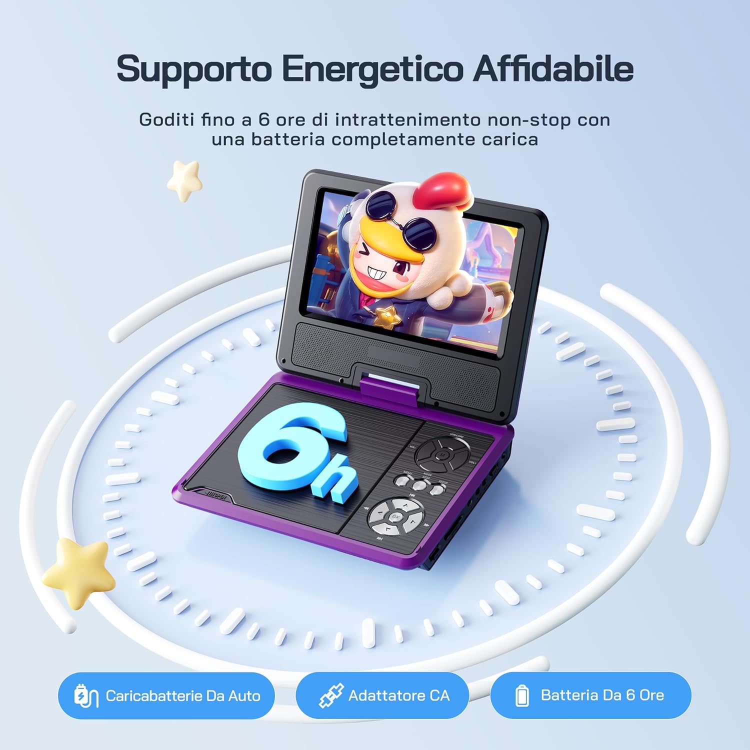 Detalle de Wolfang Lettore DVD portatile 4-6 ore