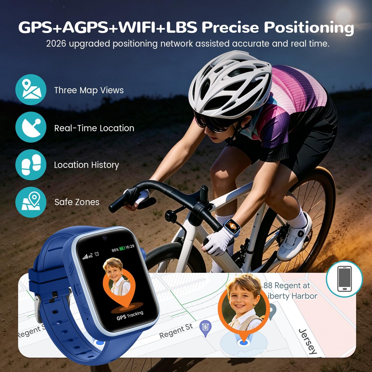 Thumbnail 2 de SWGOTA Smartwatch Bambini: Orologio 4G con GPS, SOS e modalità scuola