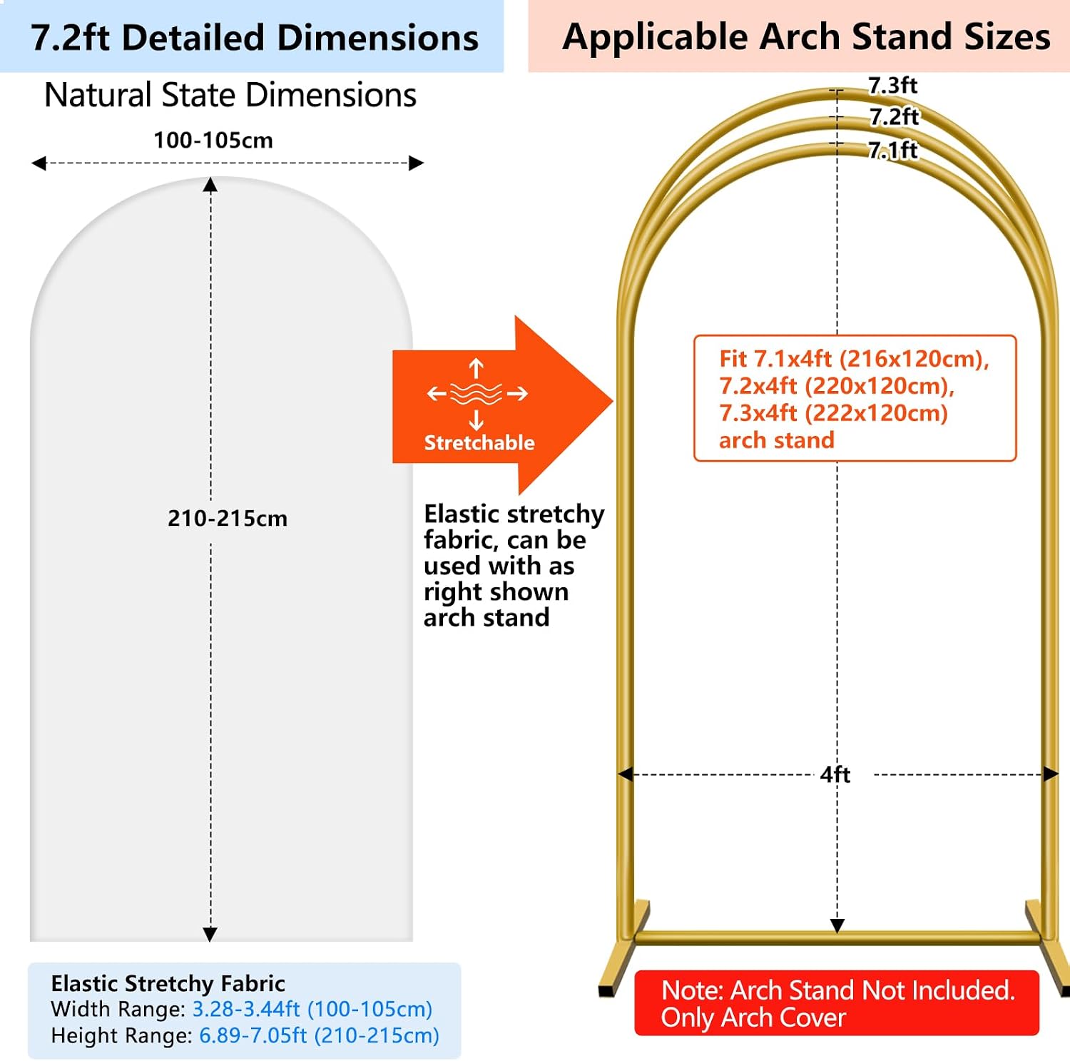 Detalle de Hemmotop Spandex Arch Backdrop Cover