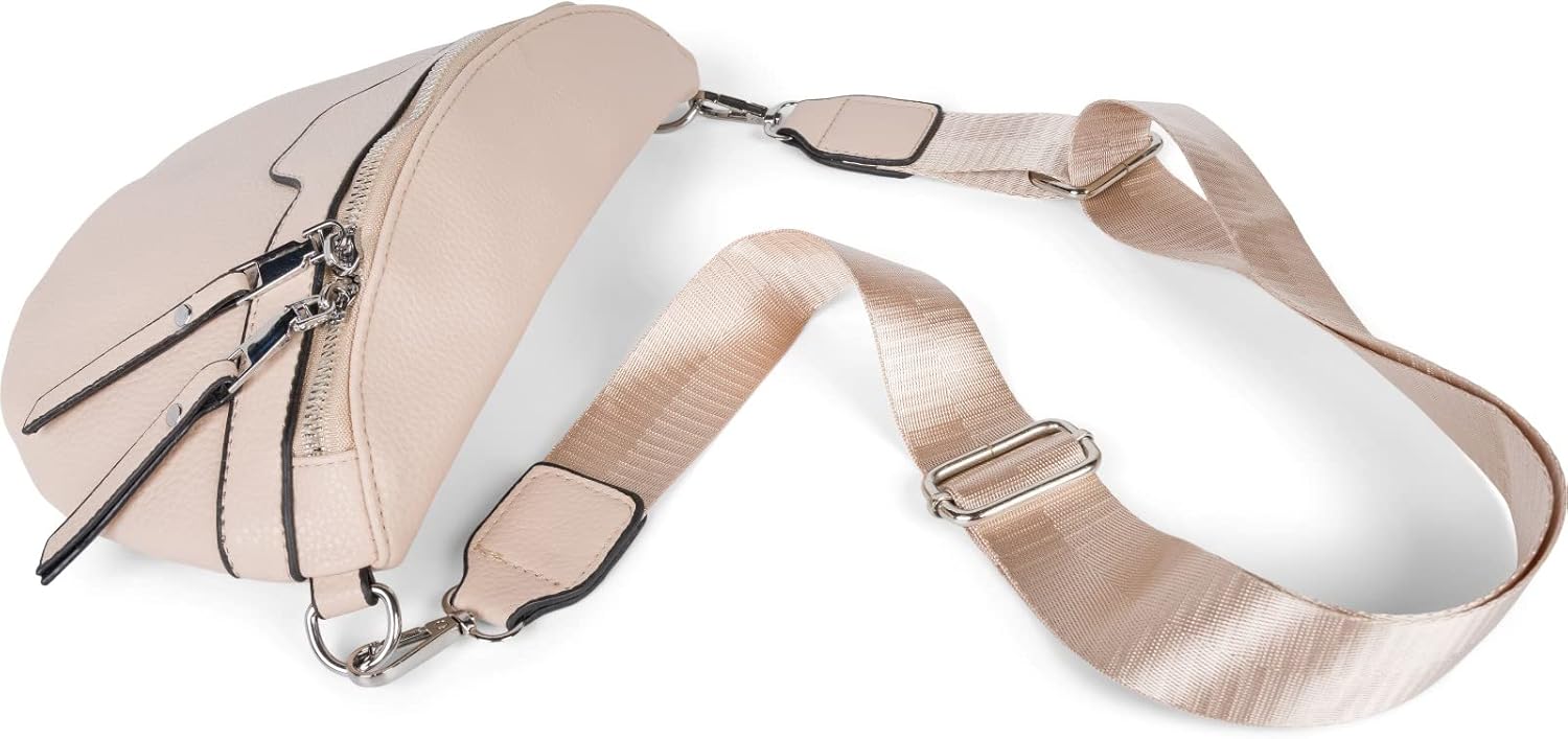 Detalle de styleBREAKER Borsa a tracolla da donna a forma di mezza luna – modello semplice 02012380