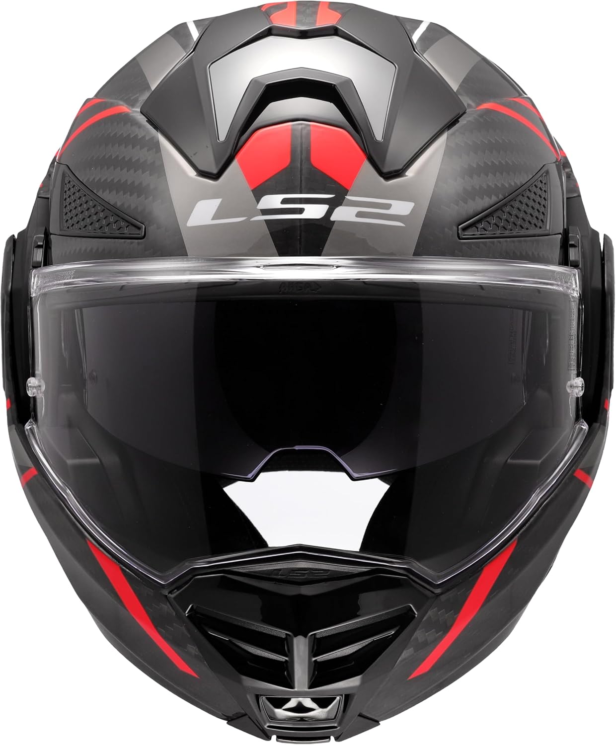 Thumbnail 4 de LS2 ADVANT X CARBON FUTURE II Gloss Red – Casque Modulable, Taille L
