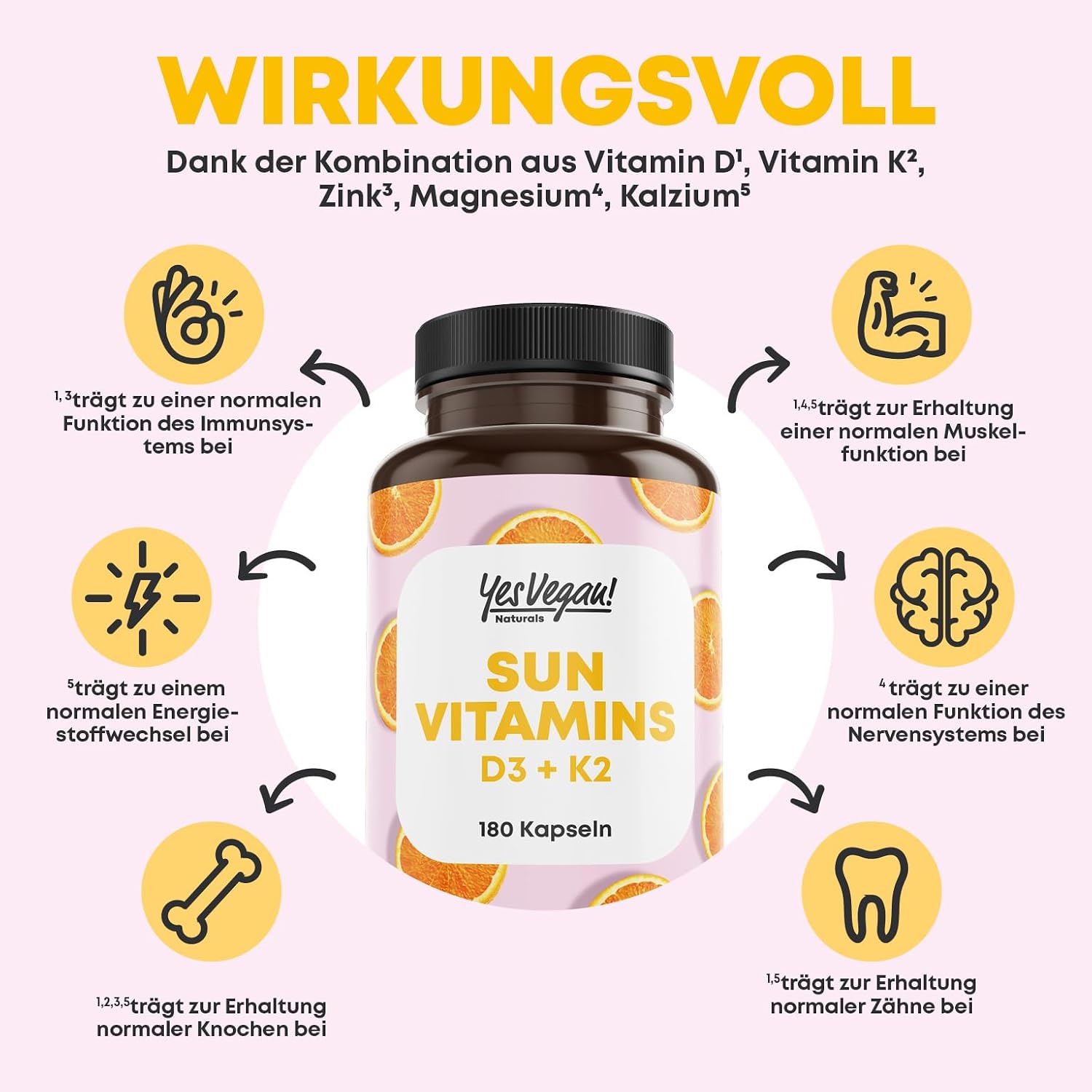 Thumbnail 2 de Sun Vitamins Vitamin D3 K2 Omega 3 180 Kapseln 5000 IE