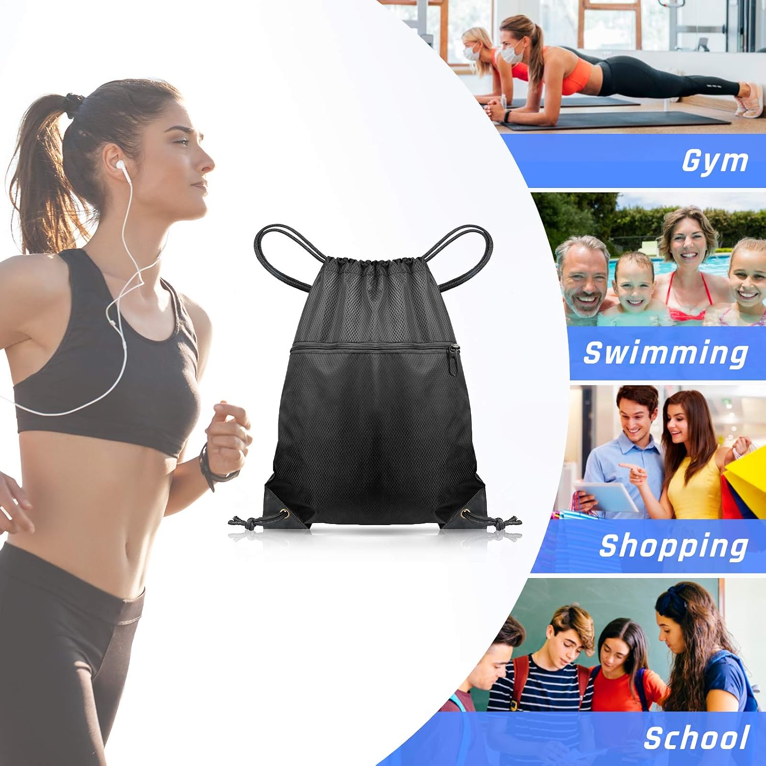 Detalle 2 de CHEPULA Drawstring Gym Bag 50x42cm