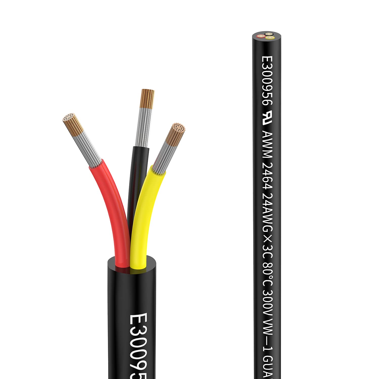 Thumbnail 6 de 16 AWG 4×1,3 mm² 10 m verzinntes Kupferkabel (UL2464) – 300V, VW-1/FT1, schwarz