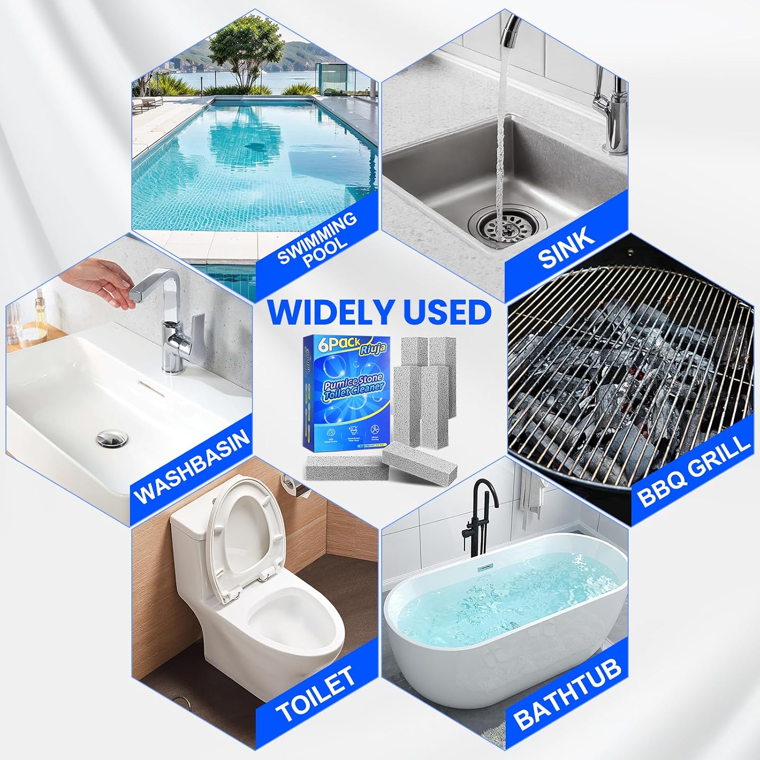 Thumbnail 3 de 6 Pack Pumice Stone Toilet Bowl Cleaner