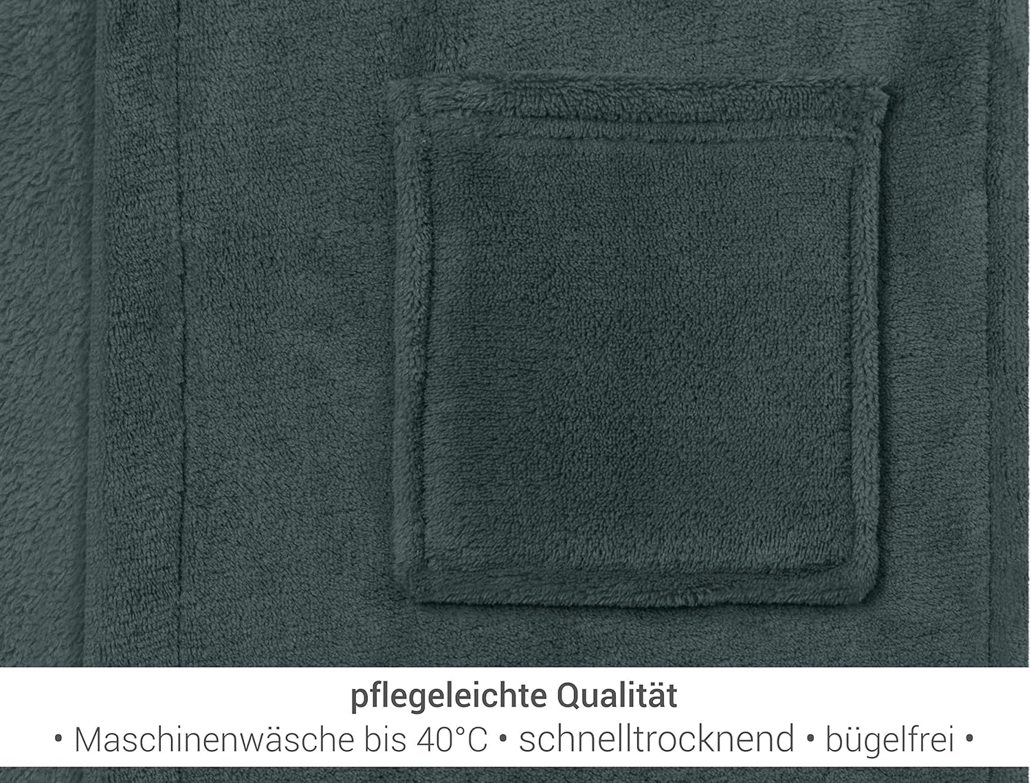 Thumbnail 5 de Emily’s Check Peignoir pour enfants en polaire douce – taille 9–11 ans (anthracite) 1522.2202