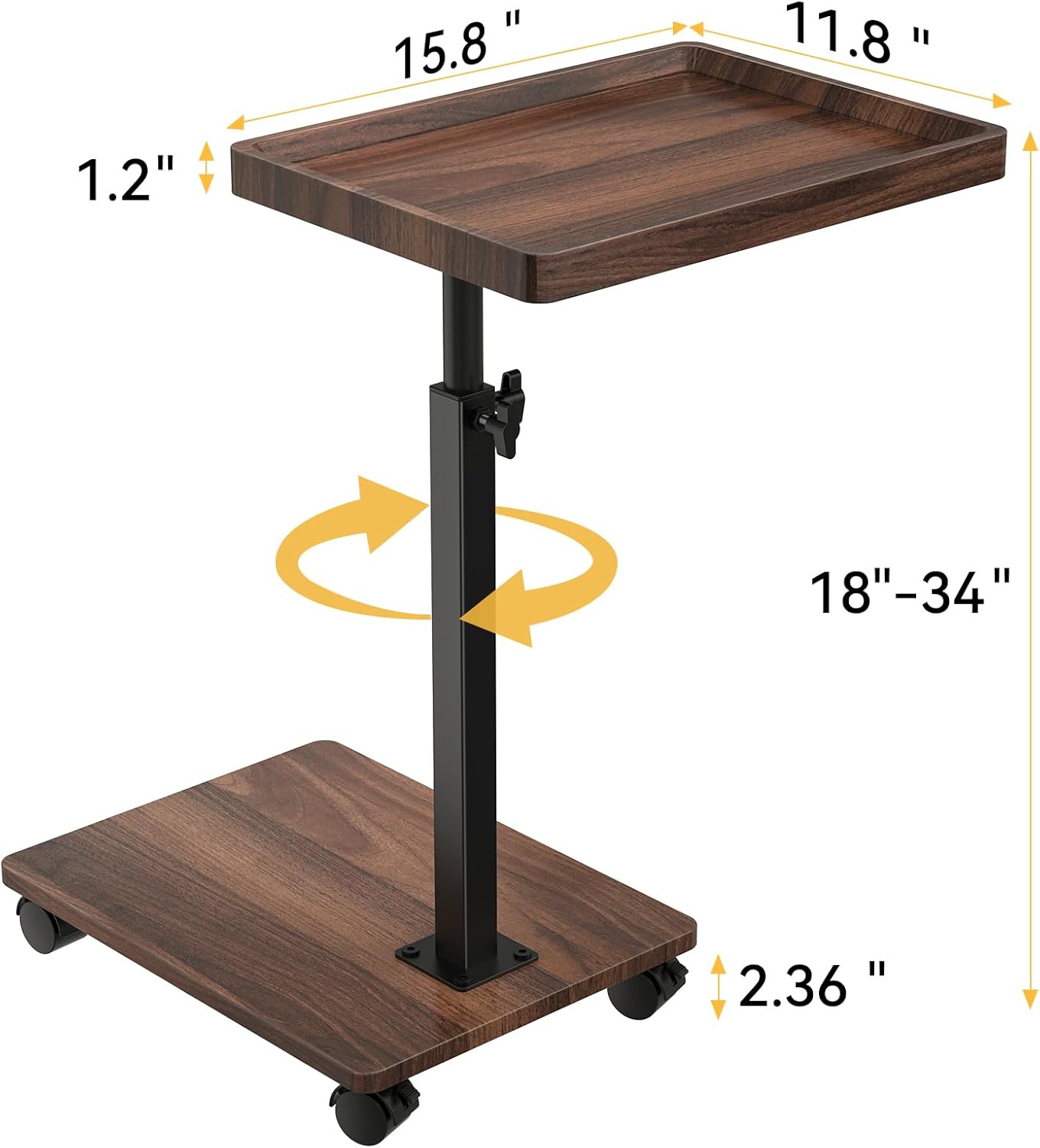 Detalle 2 de C Shaped Side Table 360° Swivel
