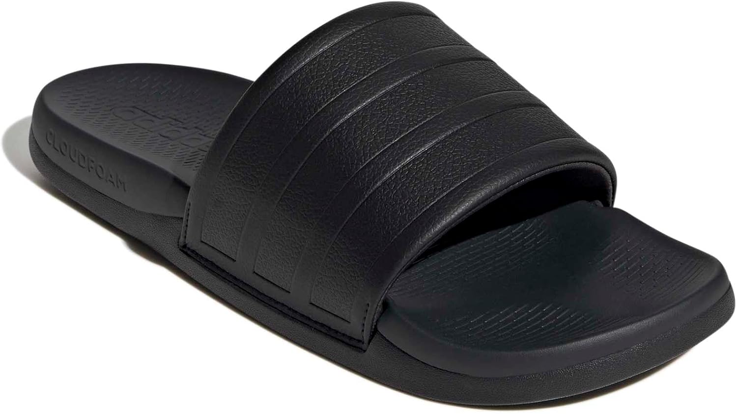 Detalle de adidas Adilette Comfort 2.0 Slides – Unisex, Core Black/Core Black/Carbon, 44.5 EU