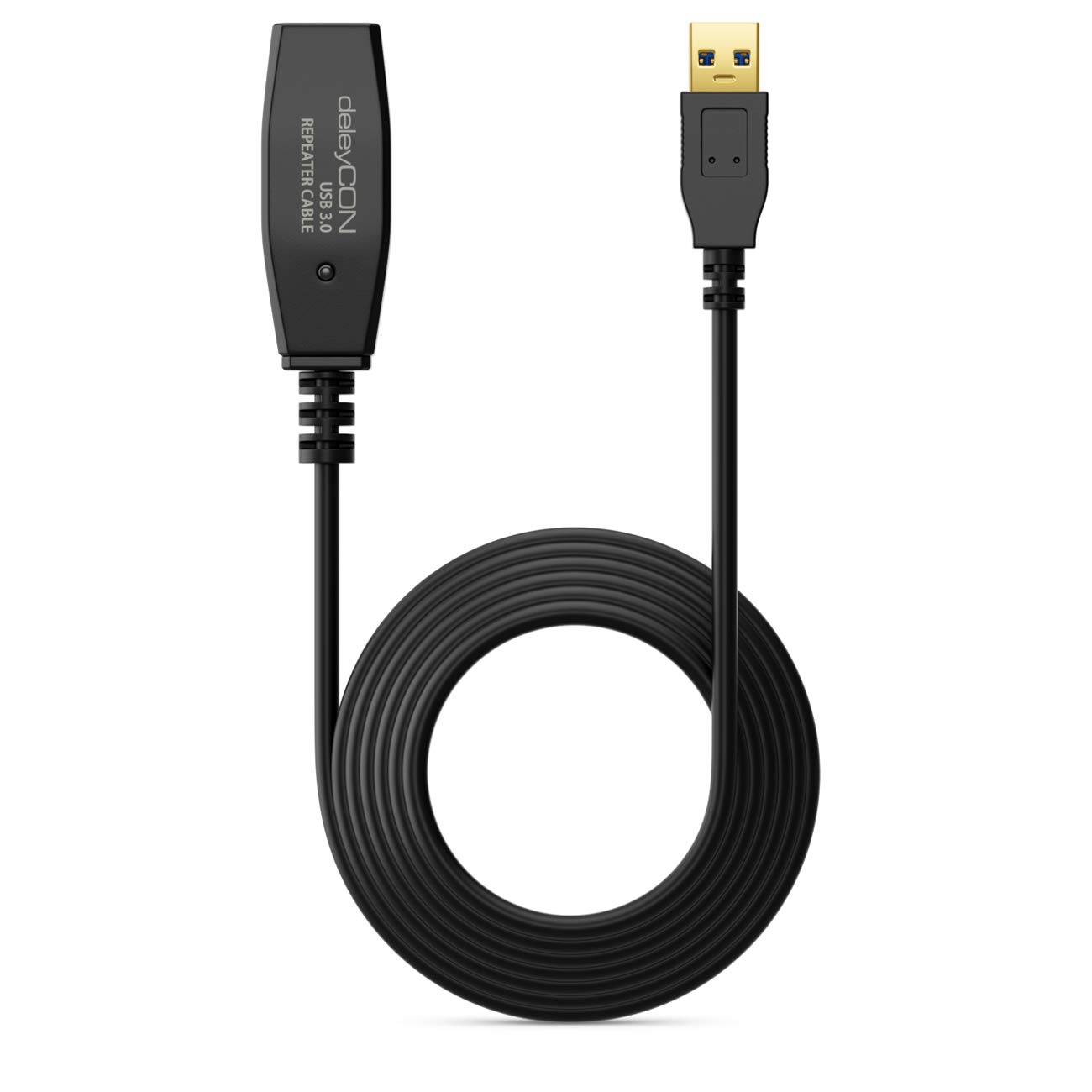 Detalle de deleyCON 5m Aktives USB 3.0 Kabel MK4197 – USB 3.0 Repeater Verlängerung