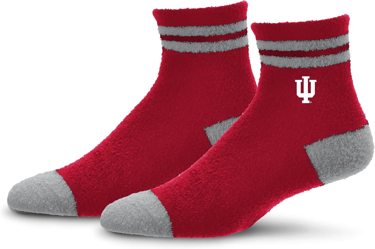 Detalle de For Bare Feet Unisex Kids’ Cozy Two Stripe NCAA Indiana Hoosiers Youth Socks