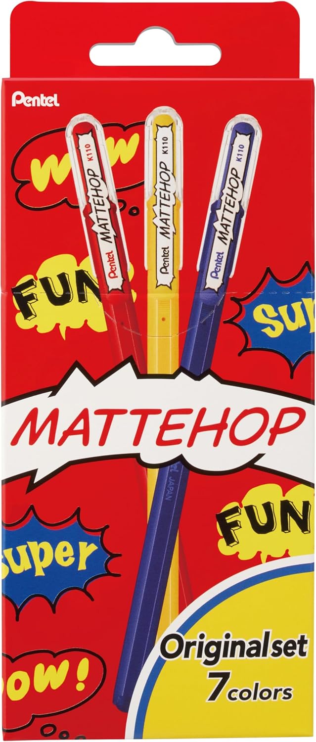 Thumbnail 1 de Pentel Mattehop Gelroller 1,0 mm – 7er Set in Originalfarben