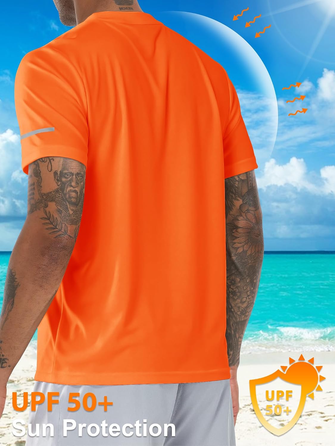 Thumbnail 2 de Men's Rash Guard UPF 50+ Sun Protection Short/Long Sleeve Lightweight Quick Dry Swim Shirt
