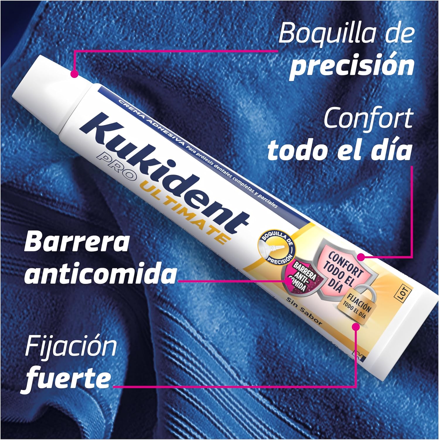 Detalle de Kukident Pro Ultimate crema adhesiva 3x40 g