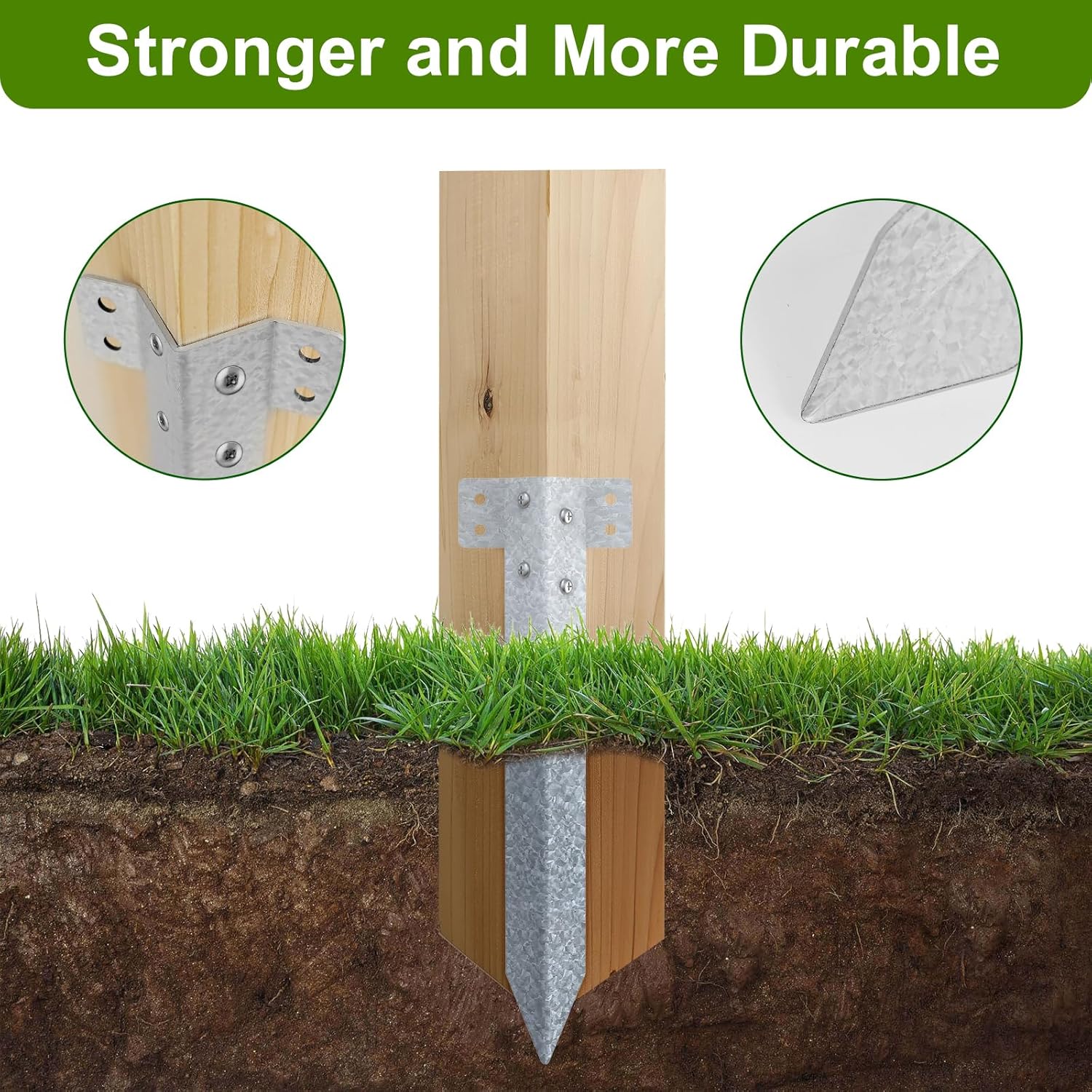 Detalle de 24 Pack railway sleeper brackets for edging