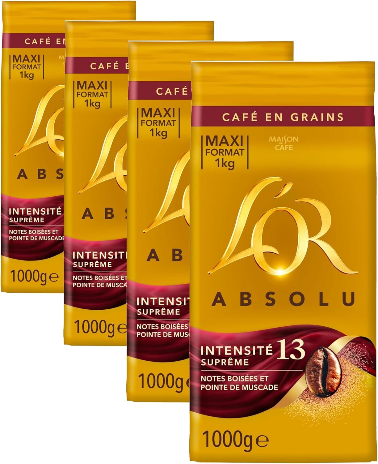 Thumbnail 6 de L'OR Absolu Café en Grains 1 Kg Intensité 10