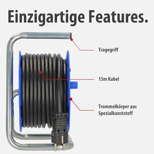 Thumbnail 3 de Brennenstuhl Garant Kompakt Kabeltrommel 15 m – kompakt, sicher und zuverlässig