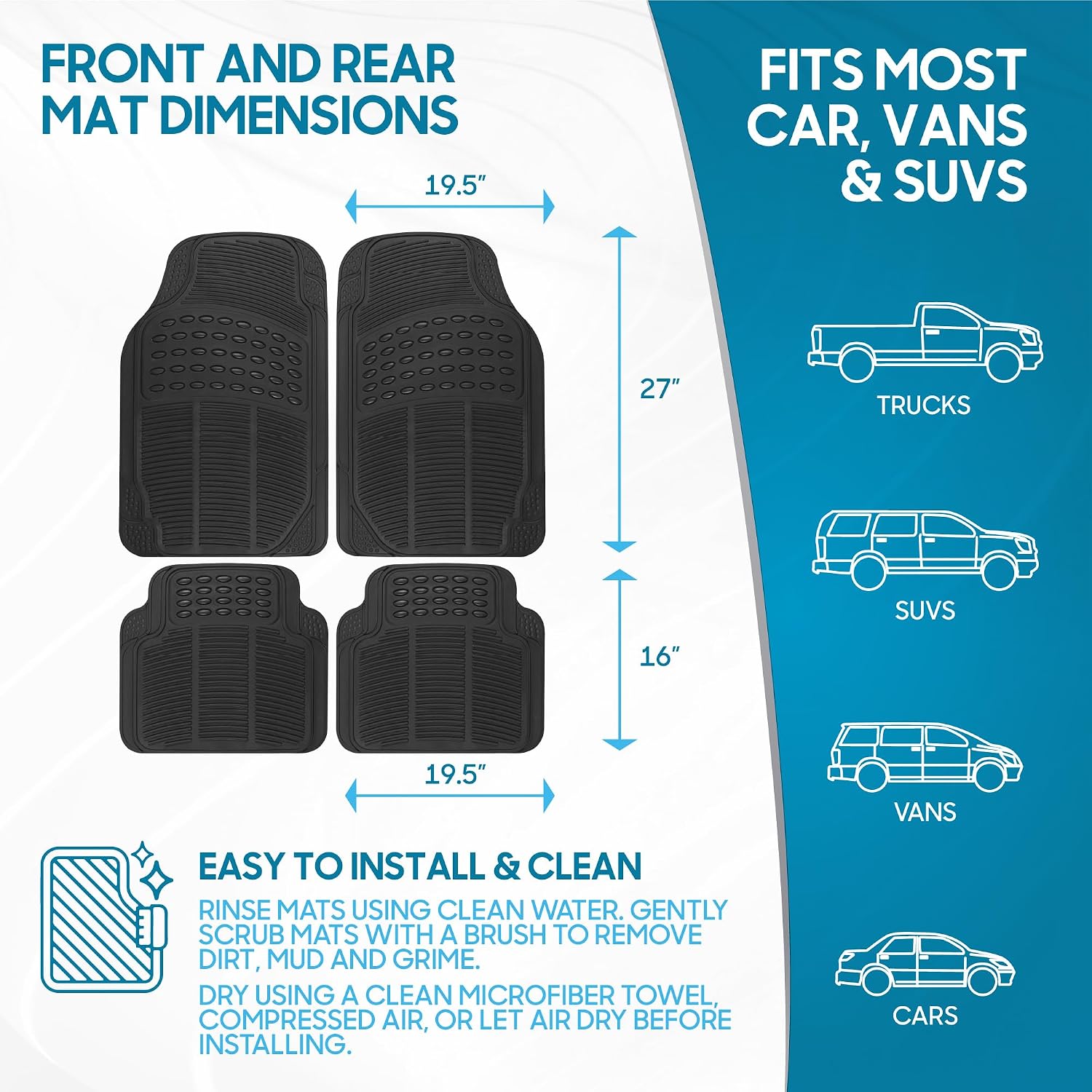 Thumbnail 6 de BDK Car Floor Mats, 4-Piece