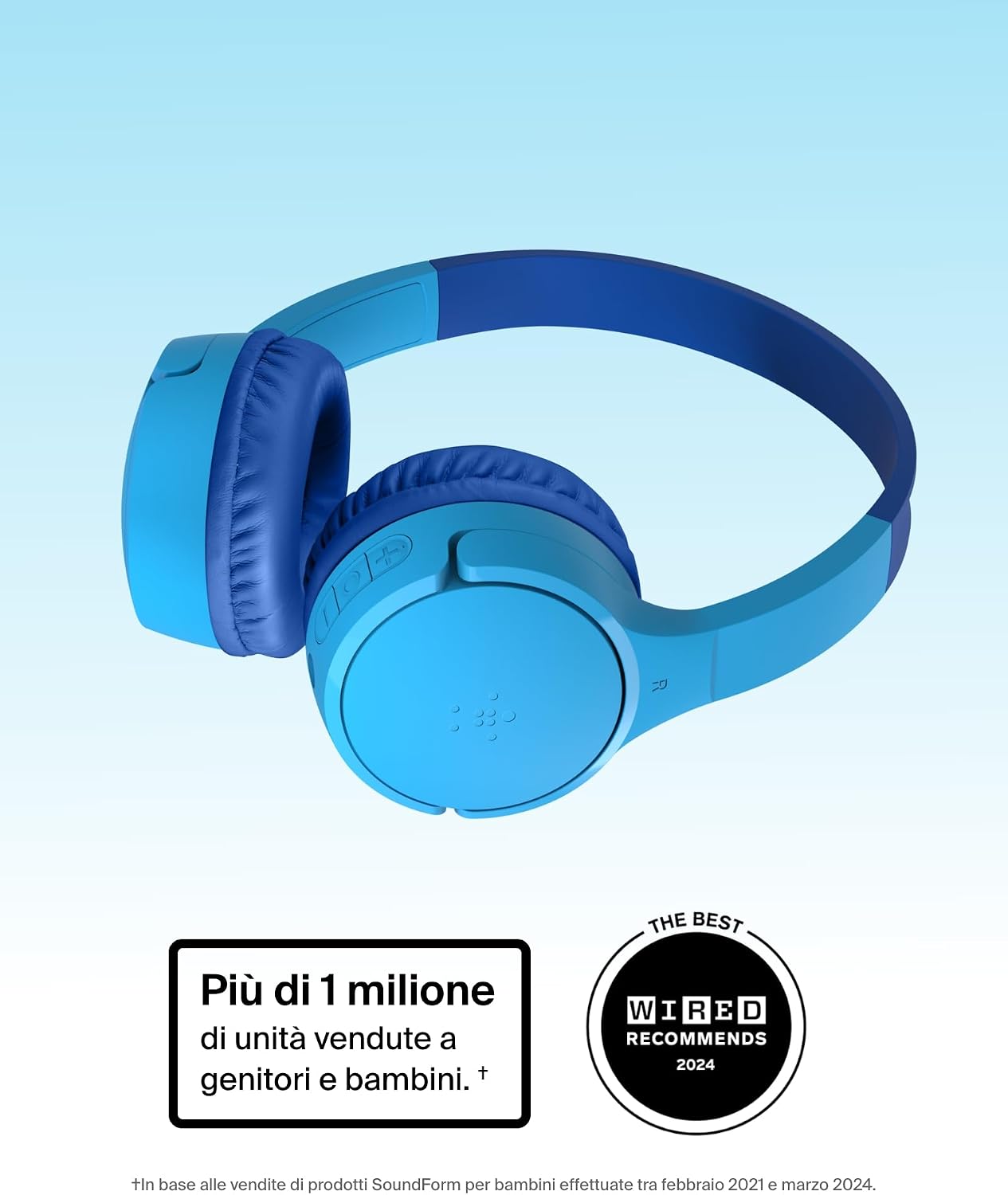 Thumbnail 1 de Belkin SoundForm Mini cuffie wireless per bambini 30 h