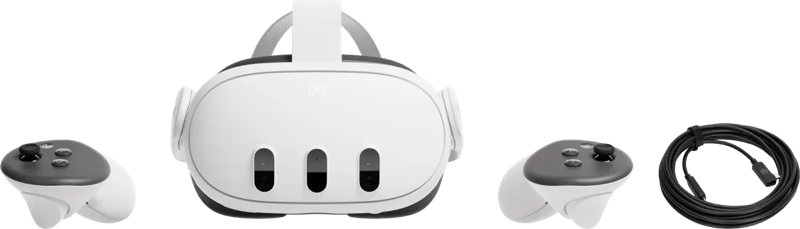 Meta Quest 3 (512 GB) + BlueBuilt PC Link-Kabel – VR-Headset mit PC-Streaming