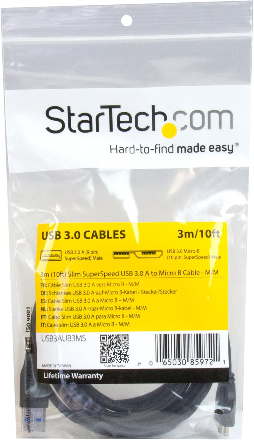 Thumbnail 4 de StarTech.com 10ft USB 3.0 A to Micro-B cable