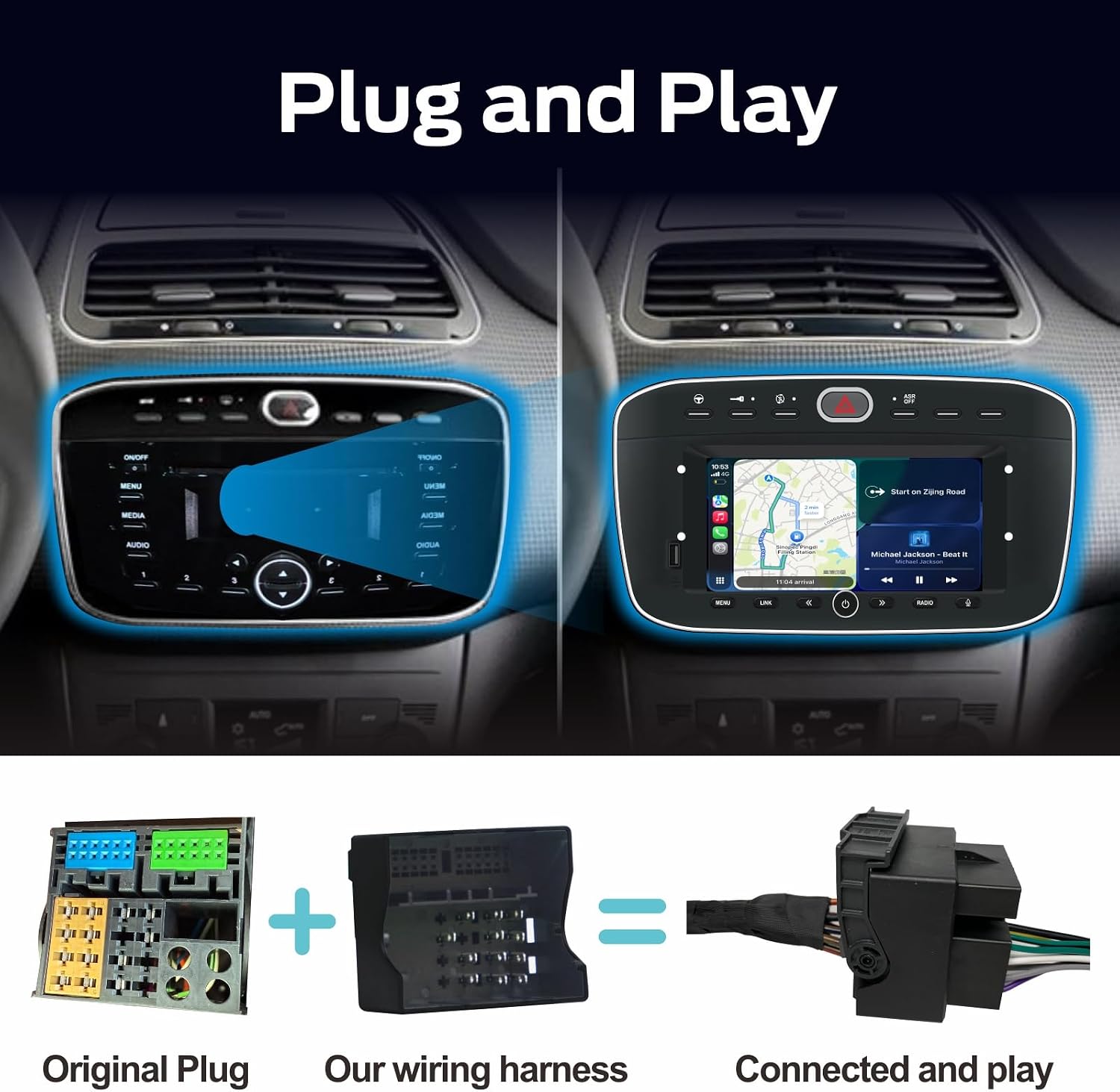 Thumbnail 6 de Autoradio Linux LXKLSZ per Fiat Punto (2010-2016) e Fiat Linea (2012-2015) con CarPlay Wireless e Android Auto