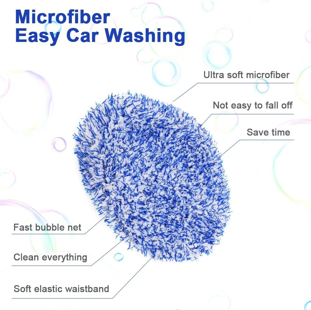 Detalle de URAQT Brush Cover-Satz für SB-Bürsten: Schonende Autowäsche mit Mikrofaser-Komplettset