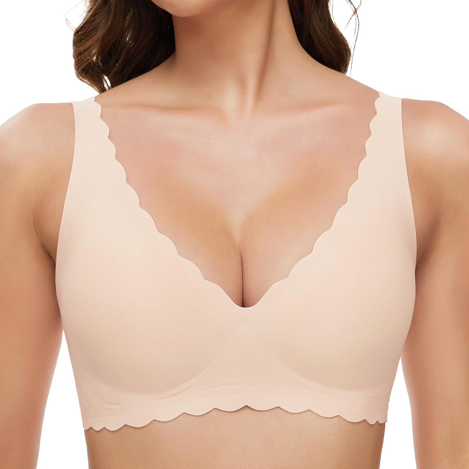 Detalle de GXOULRRA Seamless BH für Damen mit Tief-V