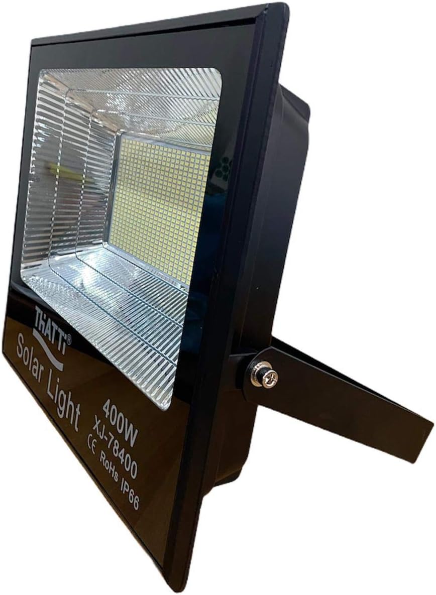 Detalle 2 de Tempo di Saldi Faro 400W a LED SMD con Pannello Solare, Sensore Crepuscolare e Telecomando
