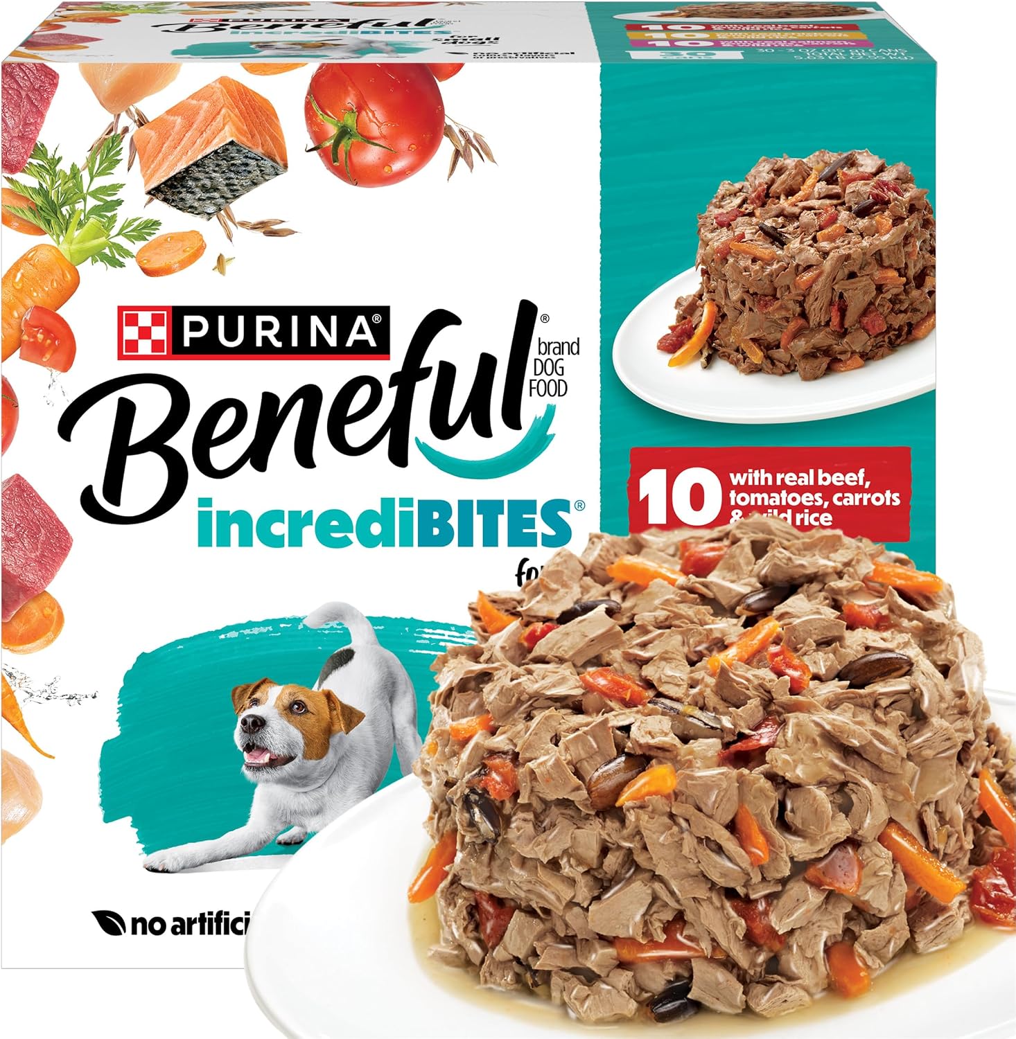 Detalle de Purina Beneful Small Breed Wet Dog Food Variety Pack in Gravy (3 oz cans) — Real Beef, Chicken & Salmon