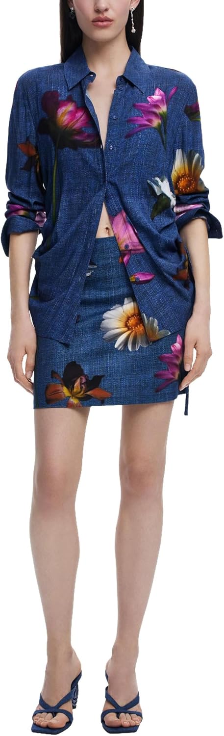 Detalle de Desigual 25swcw37 T-Shirt Femme — coupe régulière et multicolore