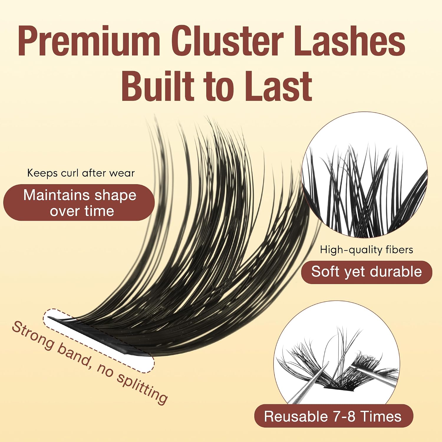 Detalle de Lashview cluster lash kit, 10–16 mm
