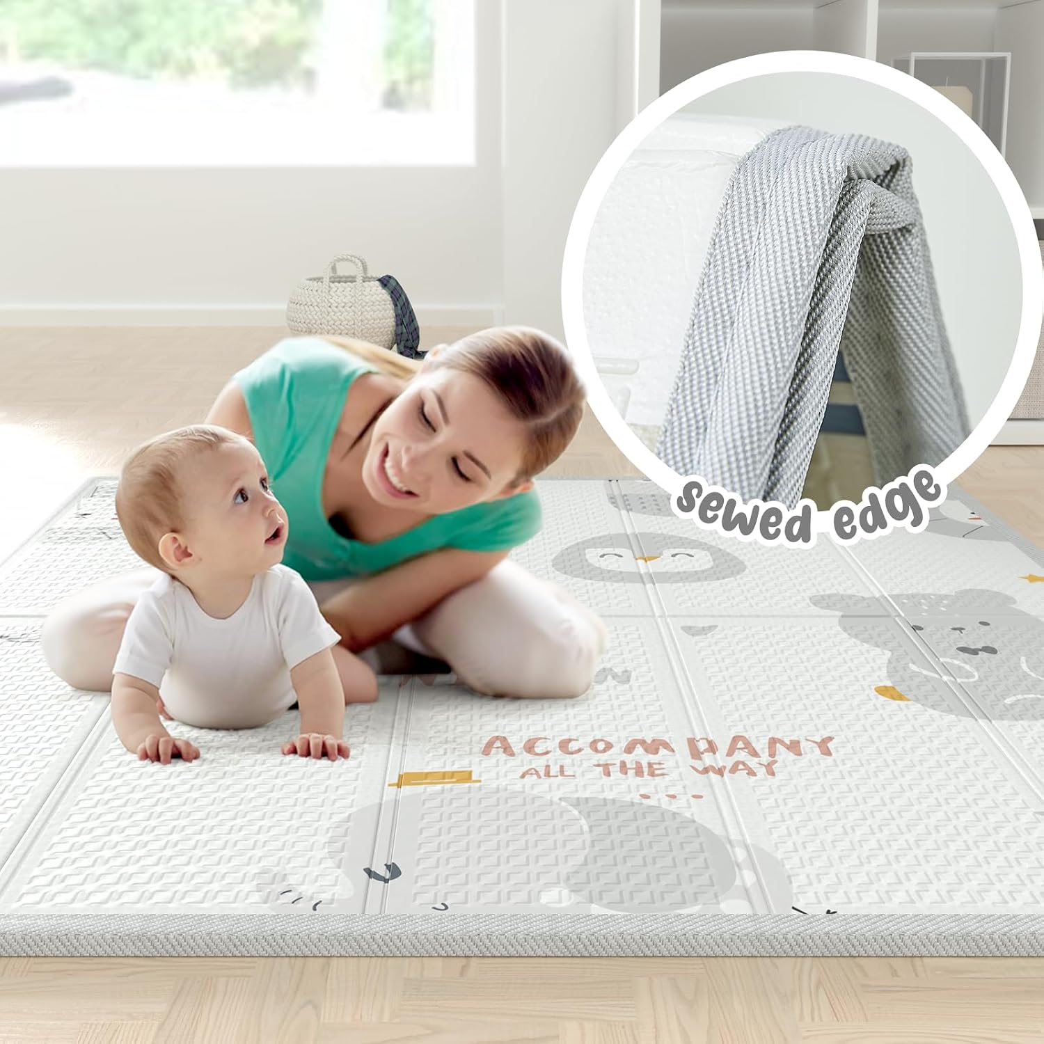 Thumbnail 6 de Cafolatt Laufstall Baby 120x120 cm – sicherer Spielbereich mit atmungsaktiver Netzmatratze