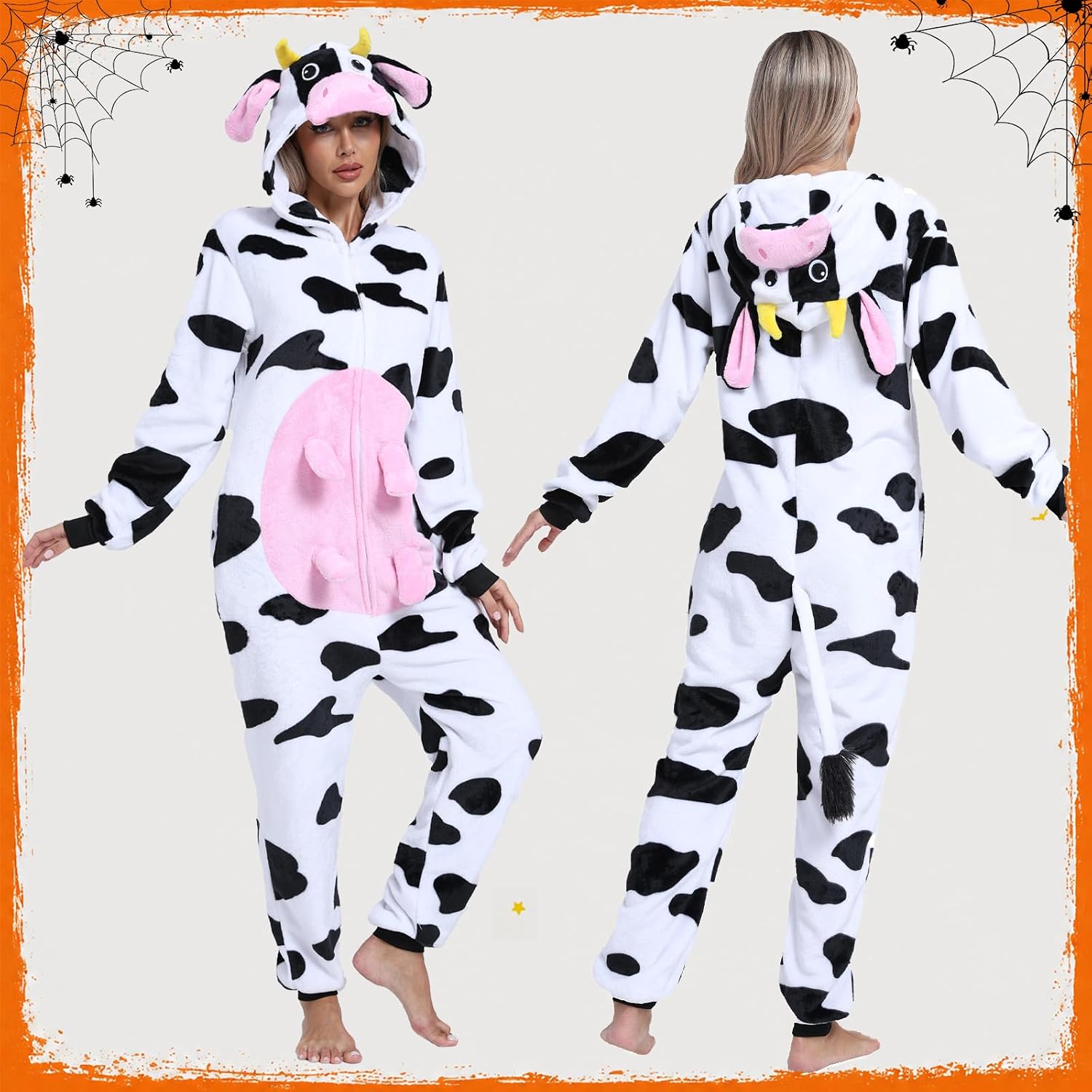 Detalle de DKRUW Adult Animal Onesie Pajamas, Fleece Costume with Zipper and Pockets