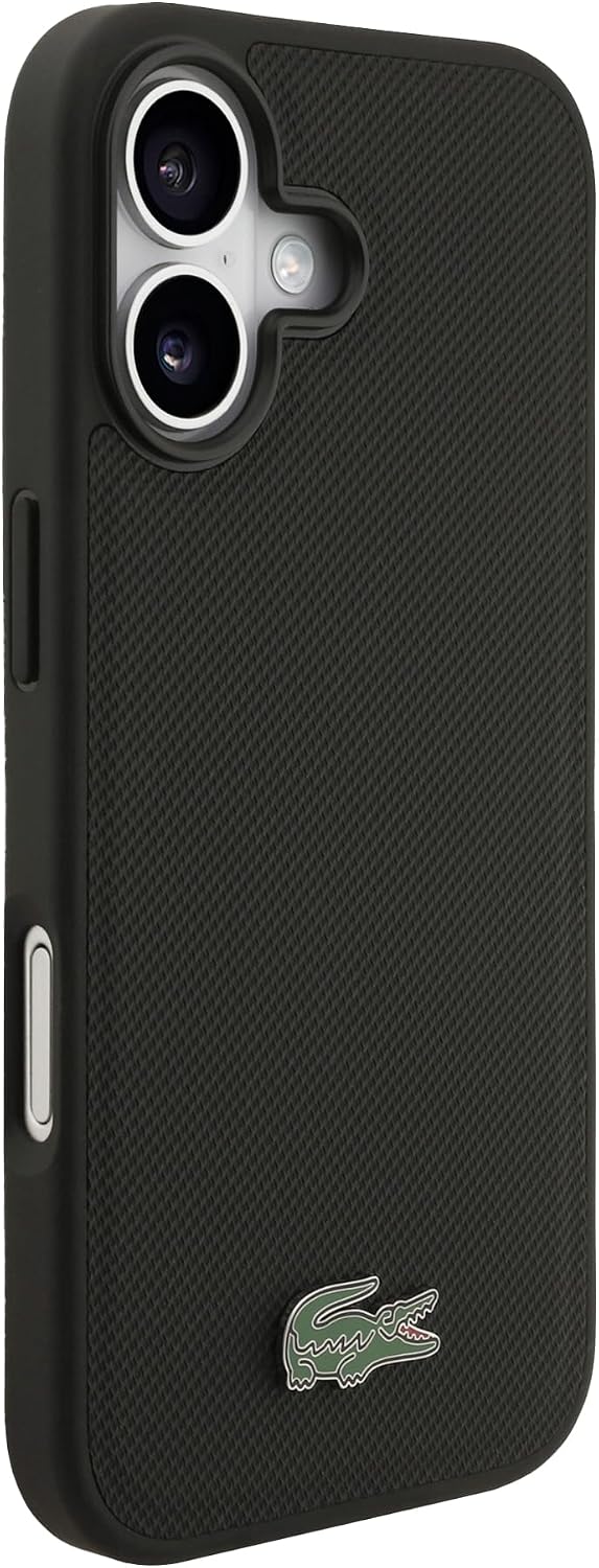 Detalle de LACOSTE LCHMP17SPLAK iPhone 17用ケース MagSafe対応 プチピケPU・ブラック