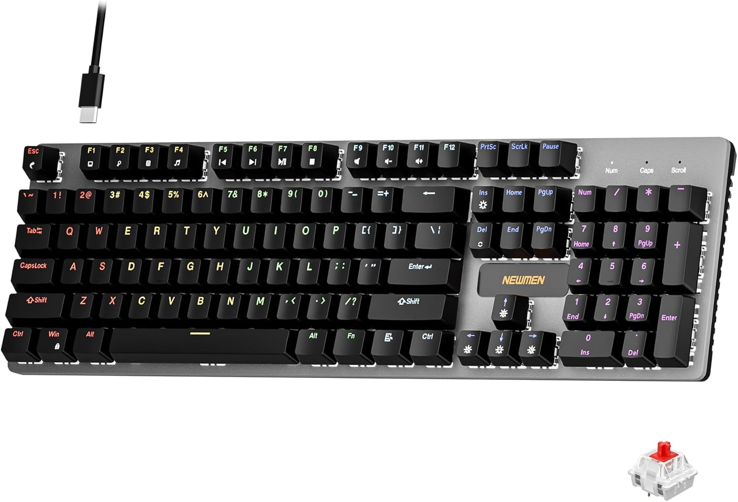 Detalle de NEWMEN GM325Pro Wired Mechanical Gaming Keyboard