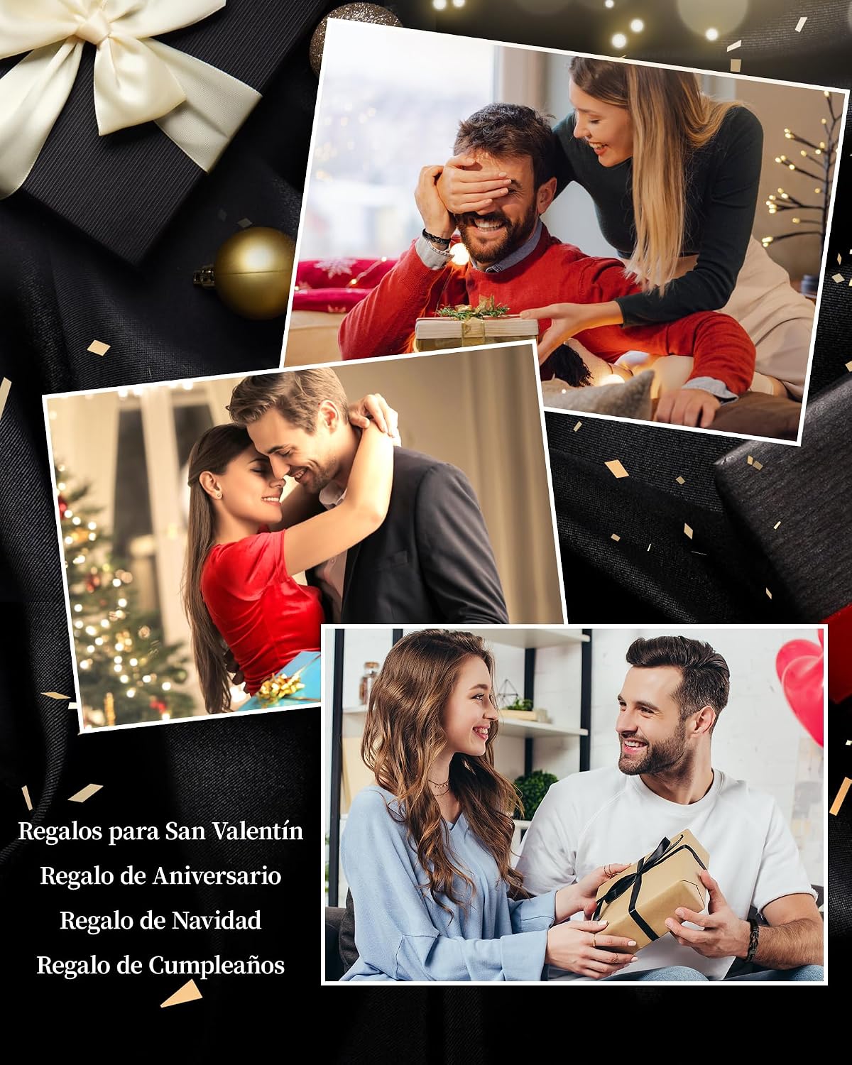 Thumbnail 2 de VU100 Pulseras para Hombre Regalos para Hombre Regalos de Cumpleaños para Él Pulseras de Cuero Cumpleaños Navidad San Valentín para Novio Marido