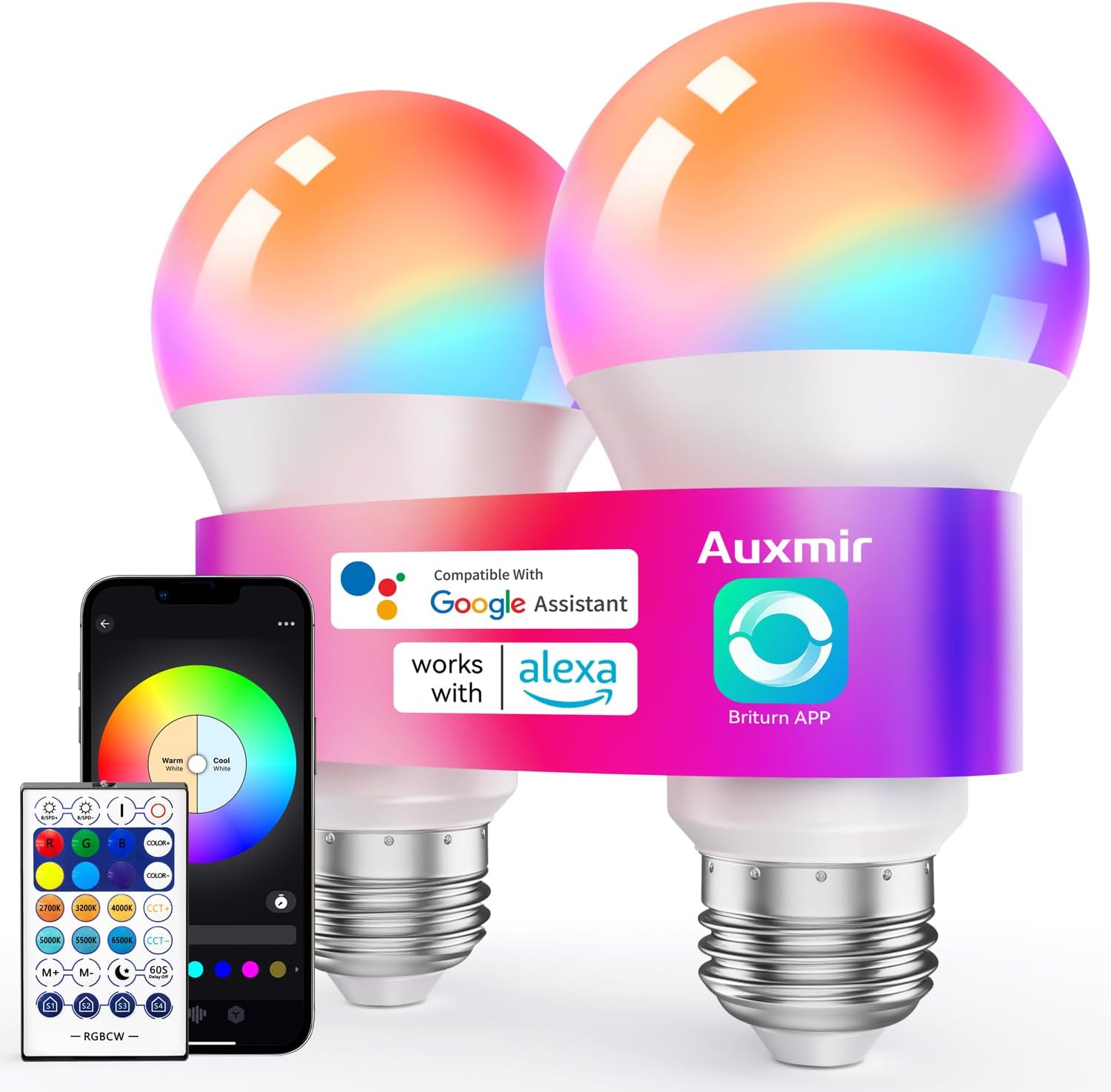 Detalle de Auxmir Smart Glühbirne E27 10W 800LM