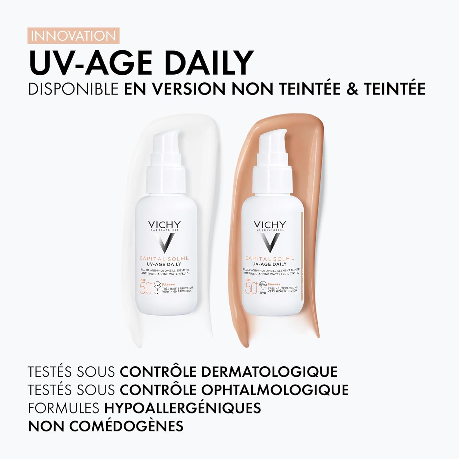Detalle de Vichy Capital Soleil Fluide Anti-Photovieillissement Teinté SPF50+ — protection teintée et soin anti-âge