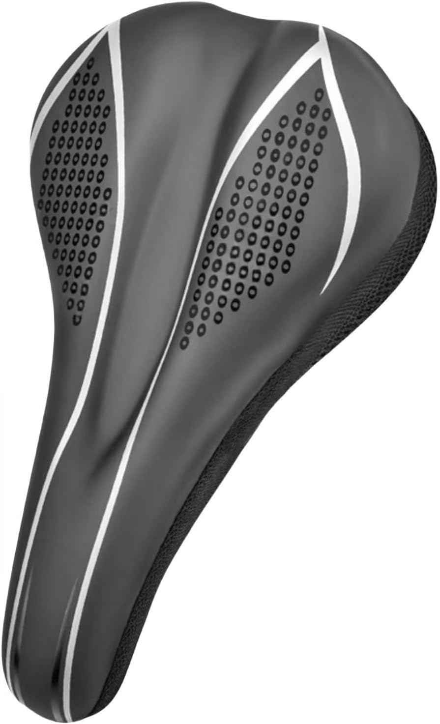 Detalle de ROSSRORE Premium Gel Bike Seat Cushion Cover — 11x7 inches, Universal Fit