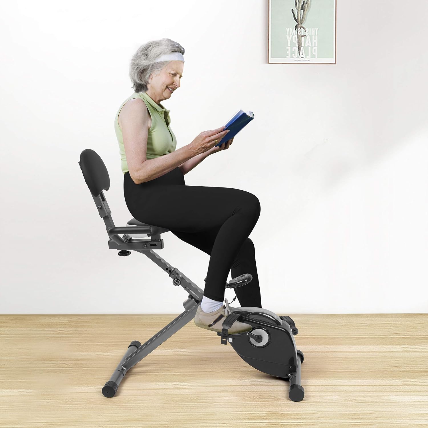 Detalle 2 de Ultrasport Seniors Fitness – składany rower poziomy z niskim wejściem