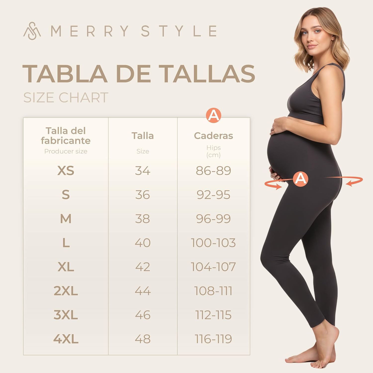 Thumbnail 5 de Merry Style MS10-297 Leggins premamá cintura alta