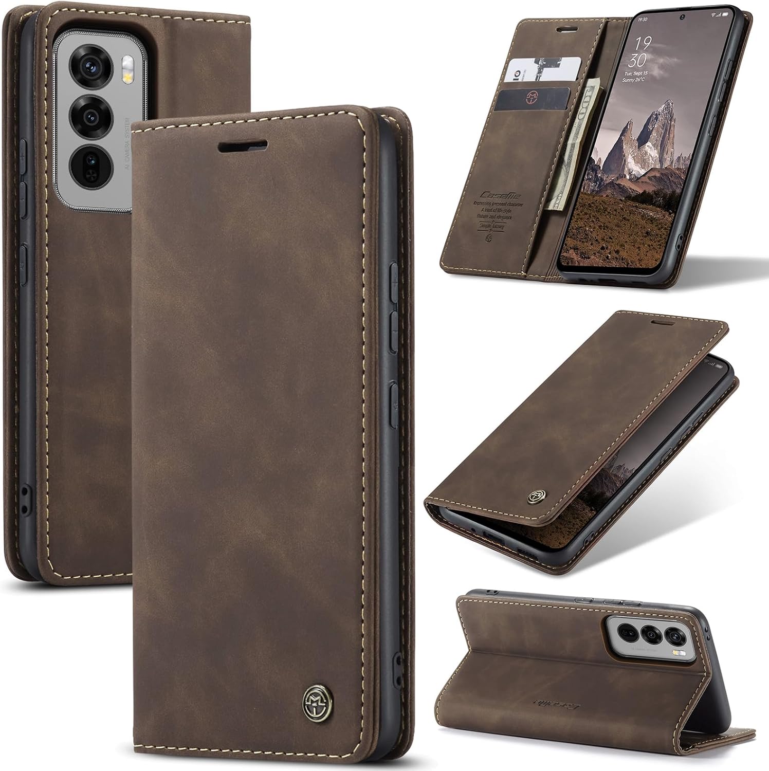 Detalle de Cracedily Oppo Reno12 5G Hülle 1 Kartenfach