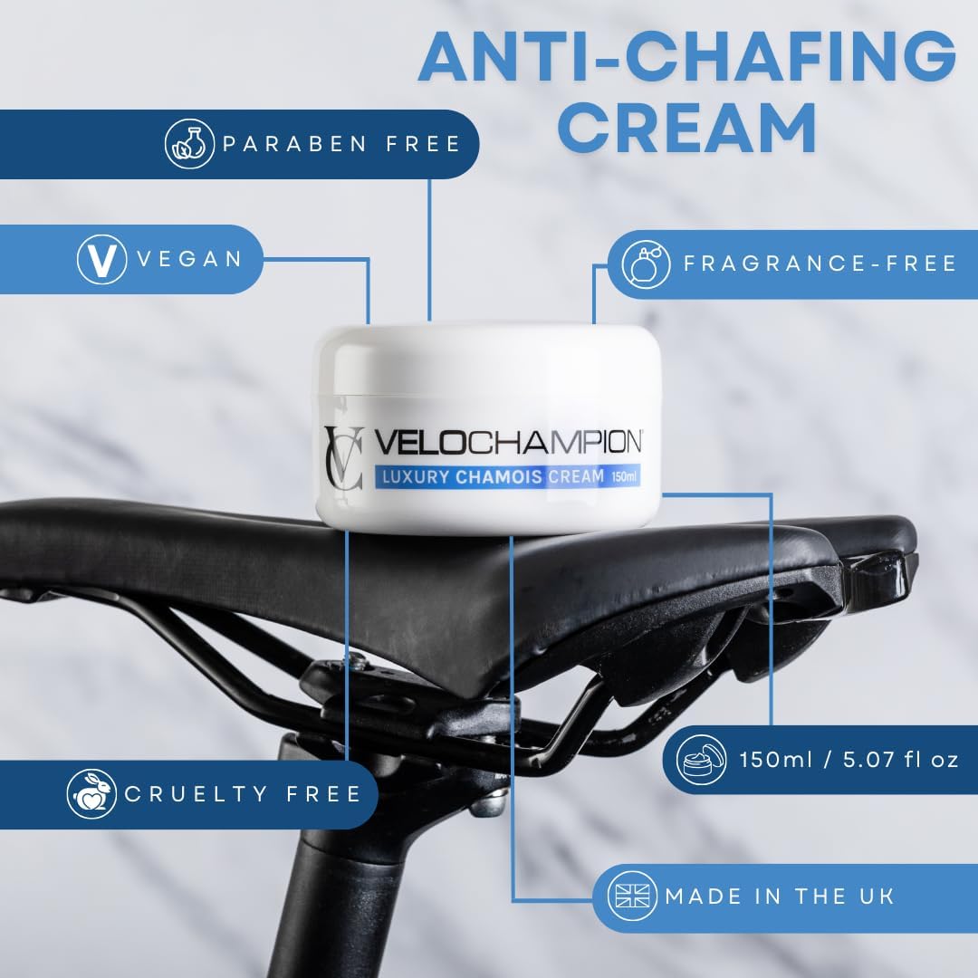 Detalle de VeloChampion Crema chamois anti-irritazione per ciclismo