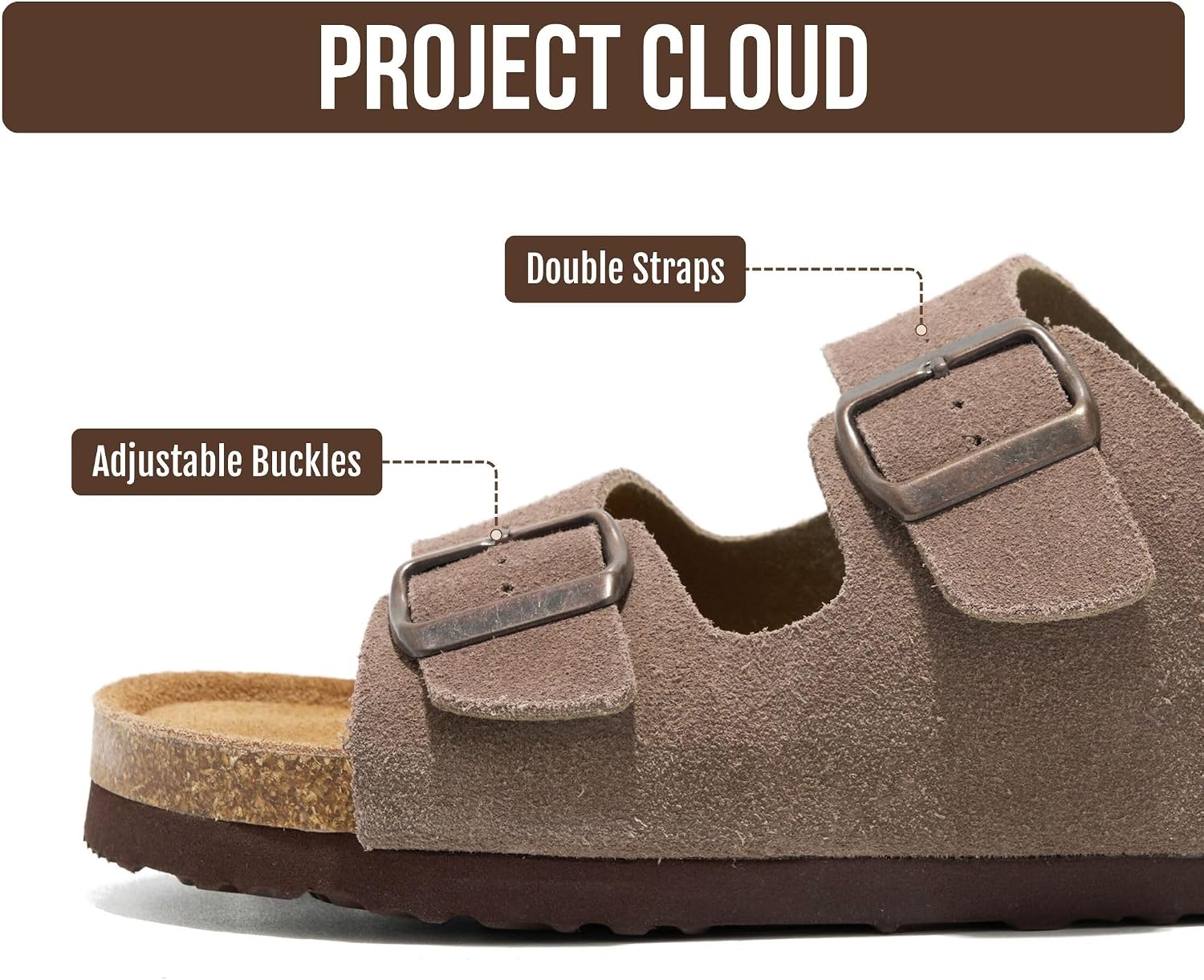 Detalle de Project Cloud Men's Genuine Leather Sandals