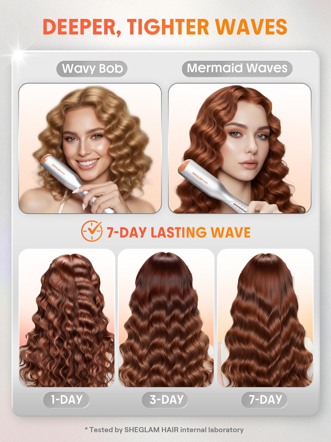 Detalle de SHEGLAM Beach Babe Welleneisen 2-Walzen 19 mm – Strandwellen für langes Haar
