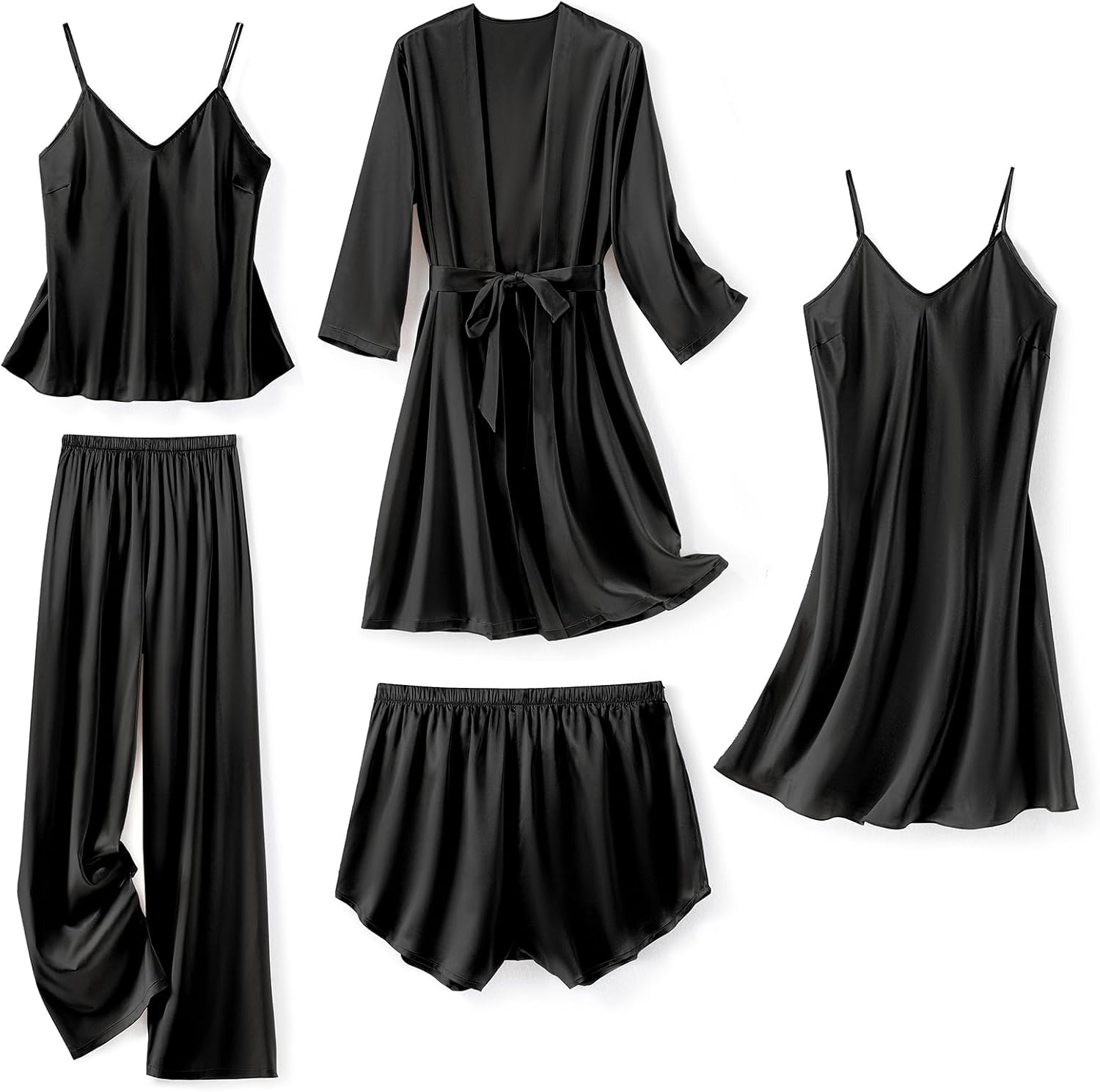 Detalle 2 de SAPJON Silk Pajamas 5-Piece Set