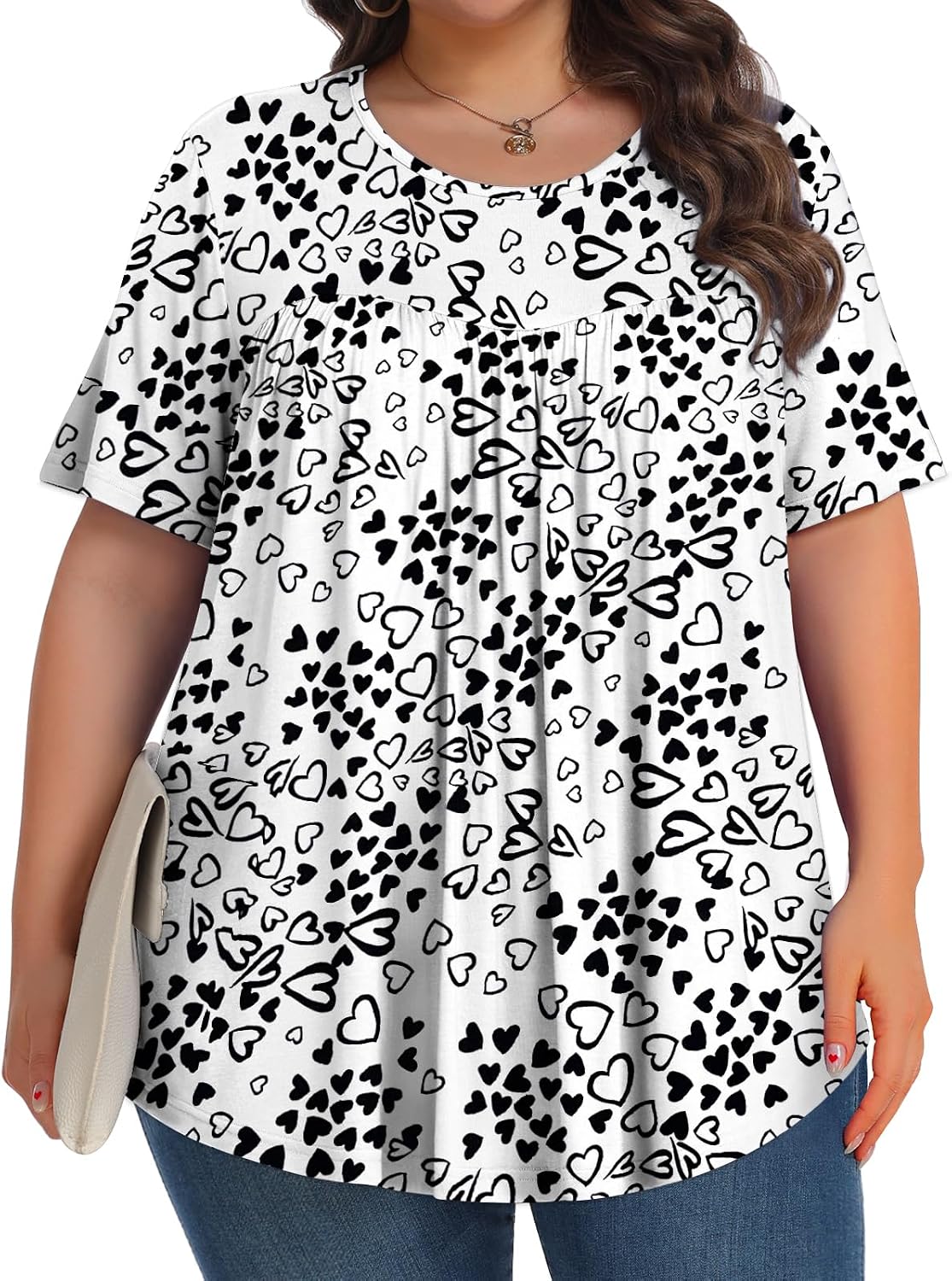 Detalle de Tencede Plus-Size Tunic Top, Rayon Blend
